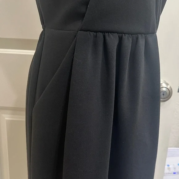 Rebecca Taylor Charcoal Grey Mini Faux Wrap Dress 4 - Picture 3 of 9